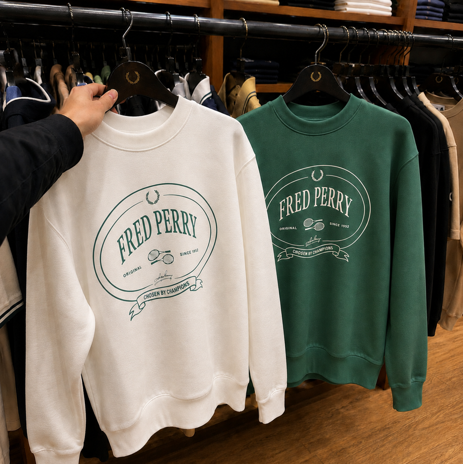 Fred Perry復古橢圓Logo衛衣(團購)