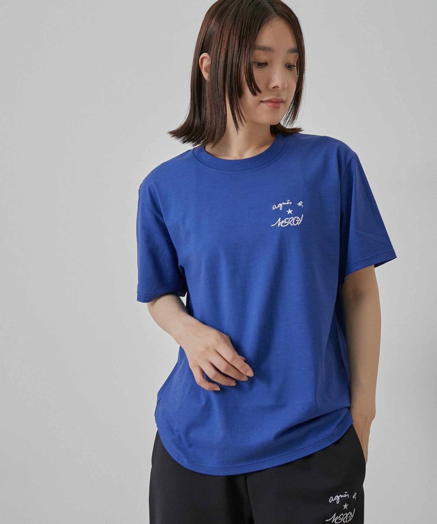 Agnes b x NERGY刺繡logo短袖T-Shirt(團購)(買一送一) - jbh852