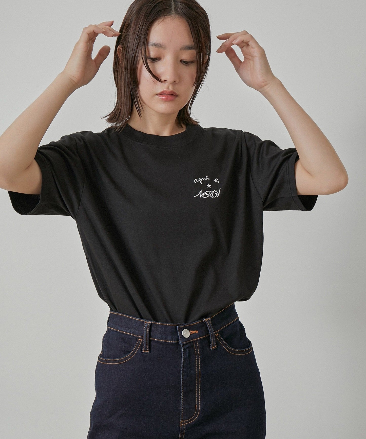 Agnes b x NERGY刺繡logo短袖T-Shirt(團購)(買一送一) - jbh852