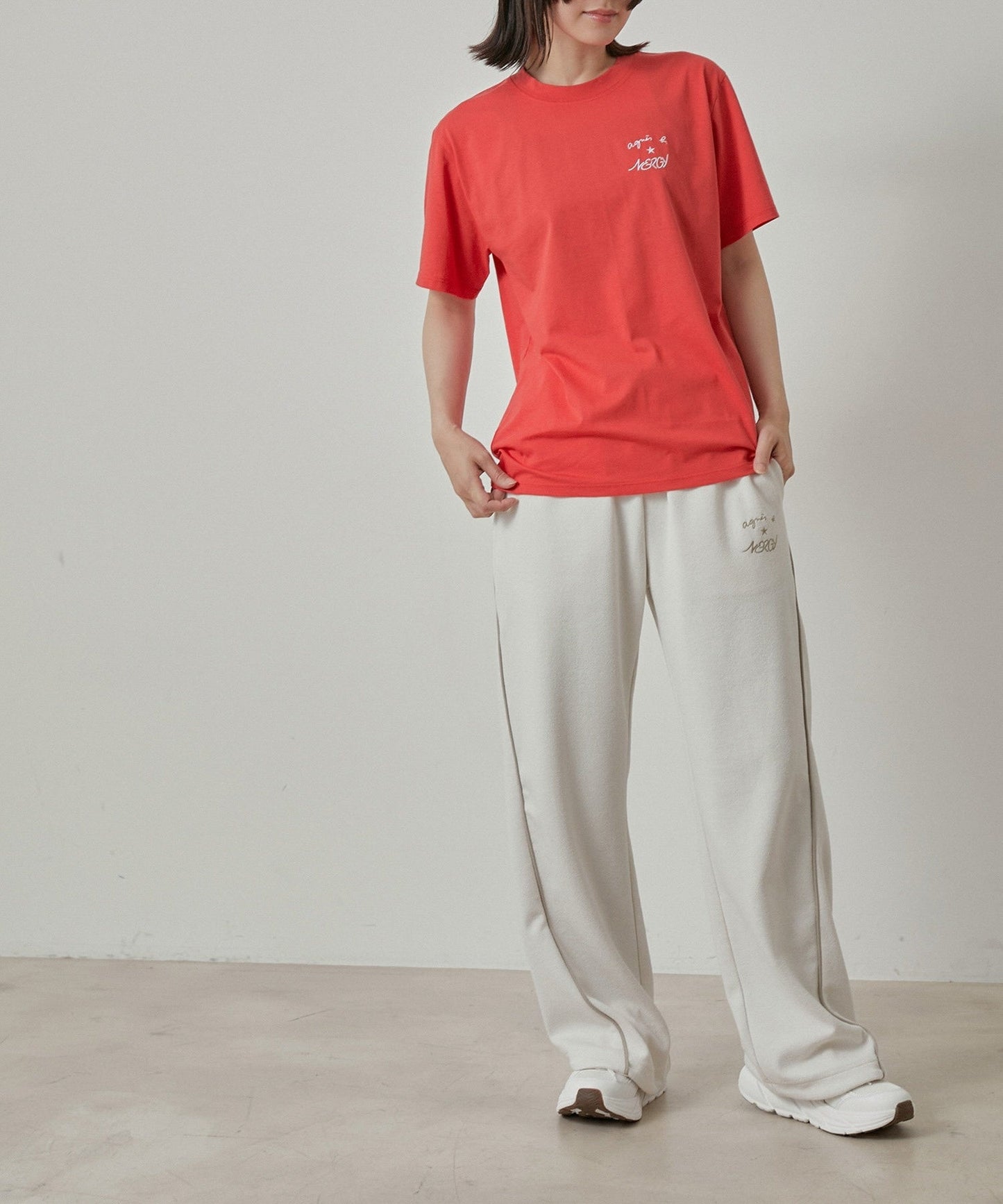 Agnes b x NERGY刺繡logo短袖T-Shirt(團購)(買一送一) - jbh852