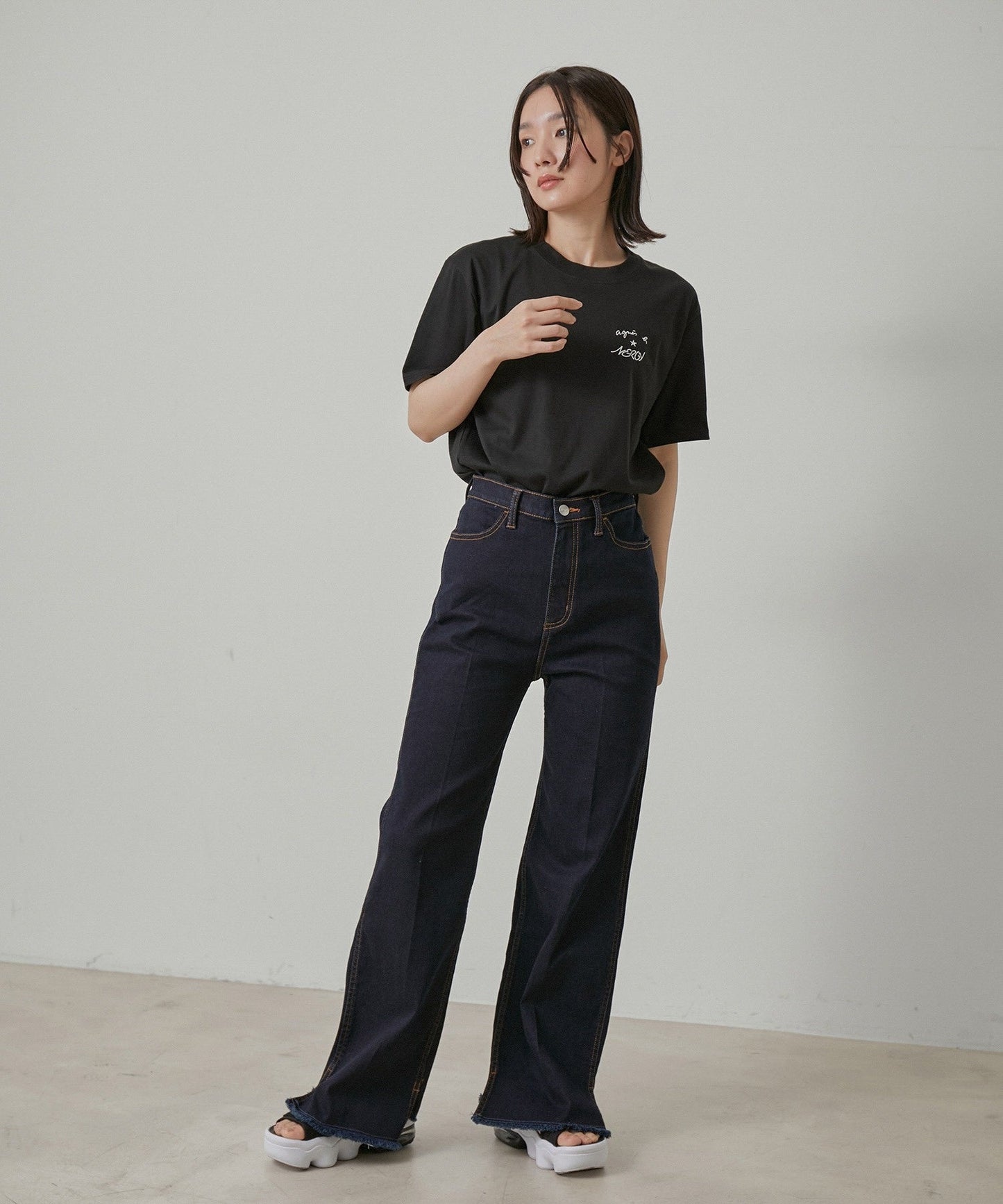 Agnes b x NERGY刺繡logo短袖T-Shirt(團購)(買一送一) - jbh852