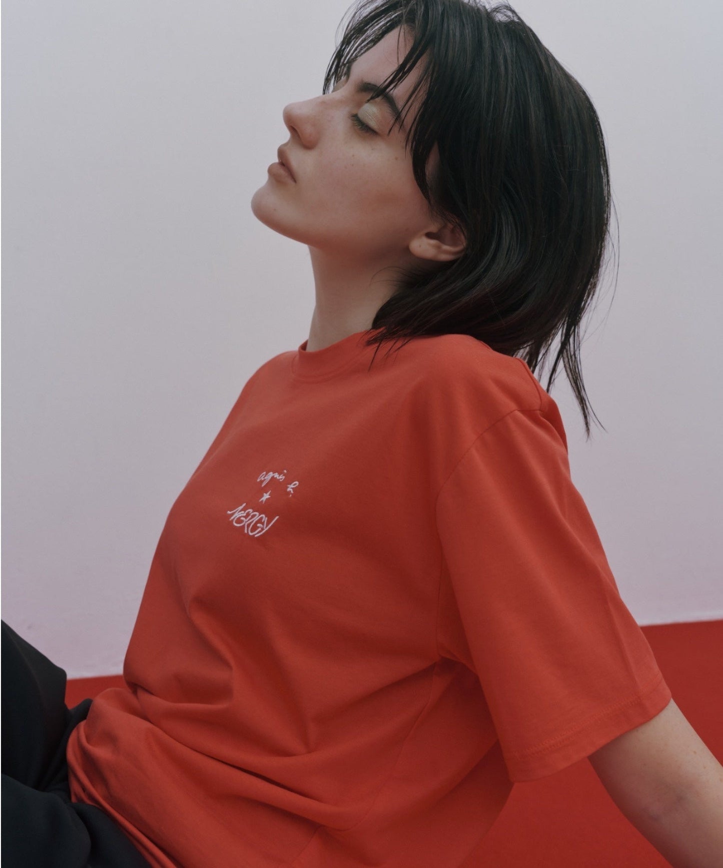 Agnes b x NERGY刺繡logo短袖T-Shirt(團購)(買一送一) - jbh852