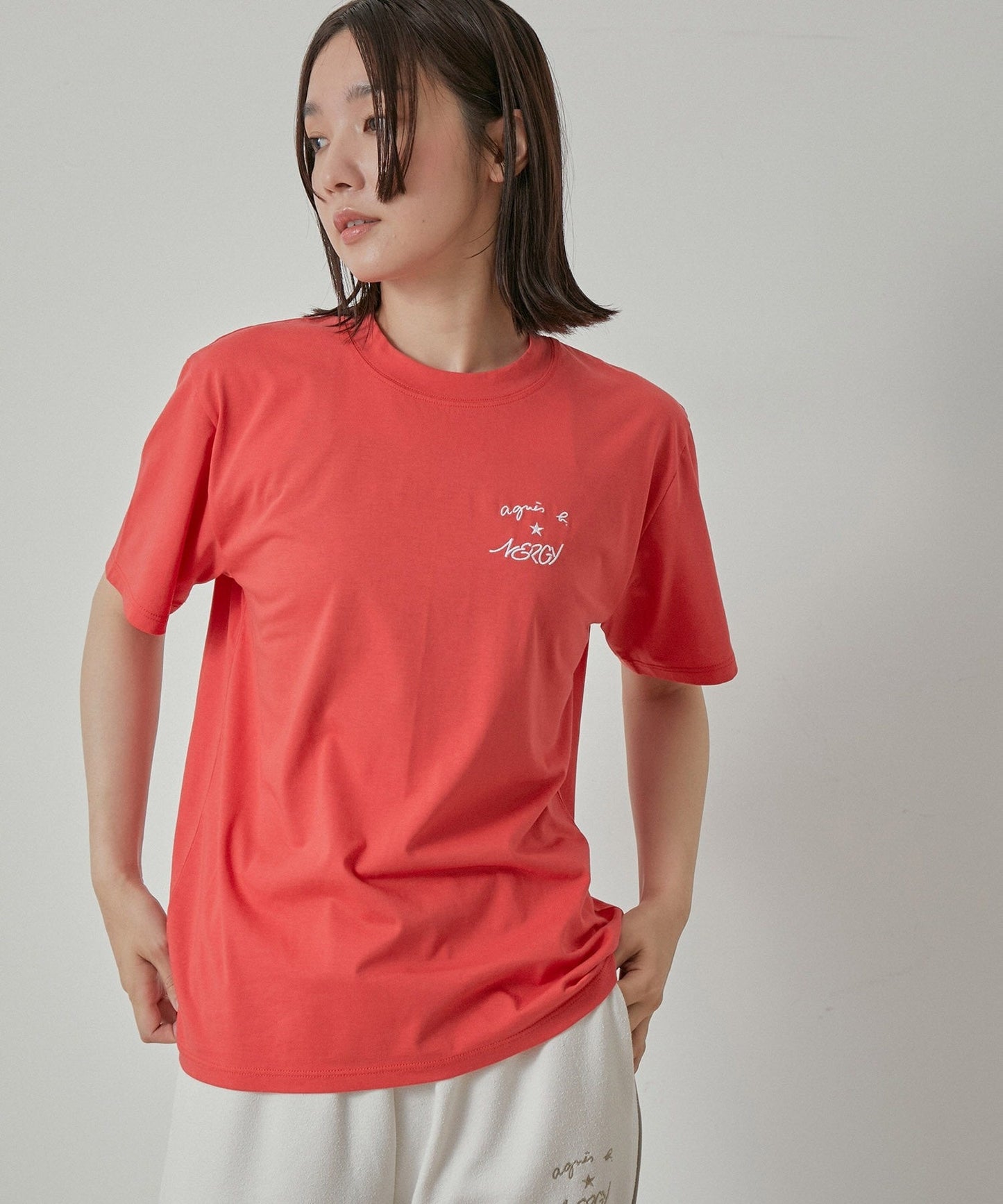Agnes b x NERGY刺繡logo短袖T-Shirt(團購)(買一送一) - jbh852