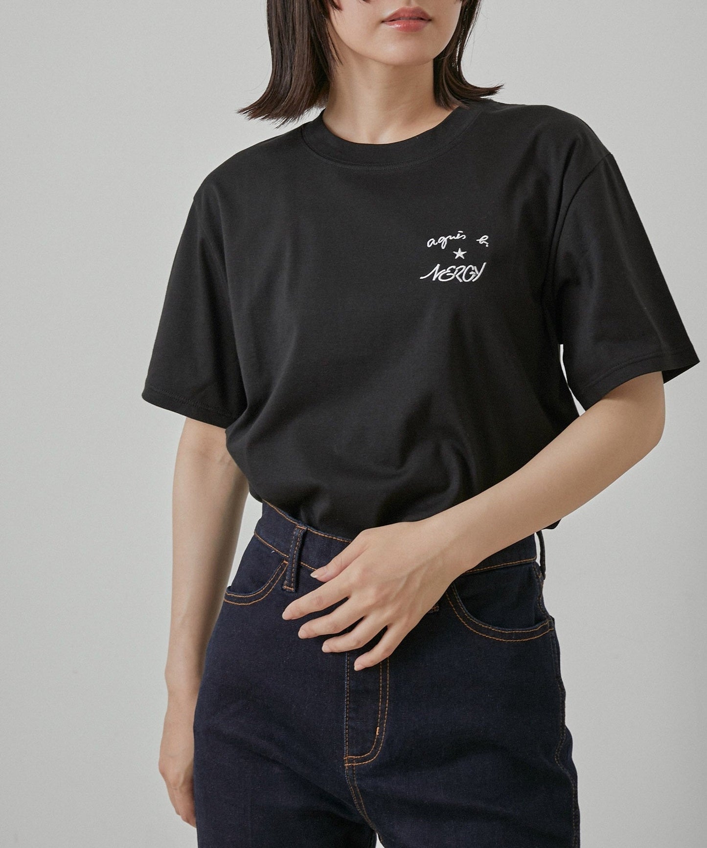 Agnes b x NERGY刺繡logo短袖T-Shirt(團購)(買一送一) - jbh852