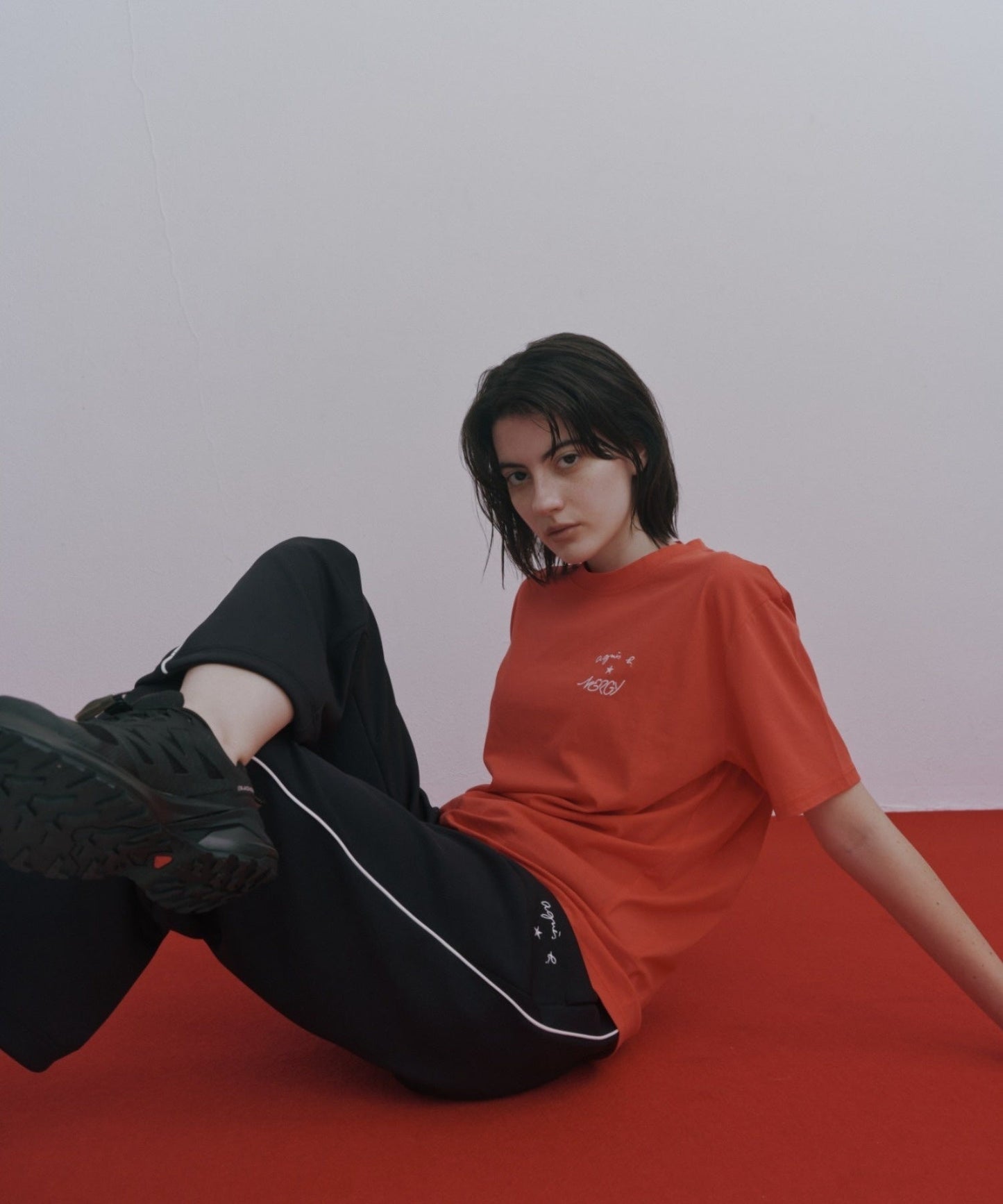 Agnes b x NERGY刺繡logo短袖T-Shirt(團購)(買一送一) - jbh852