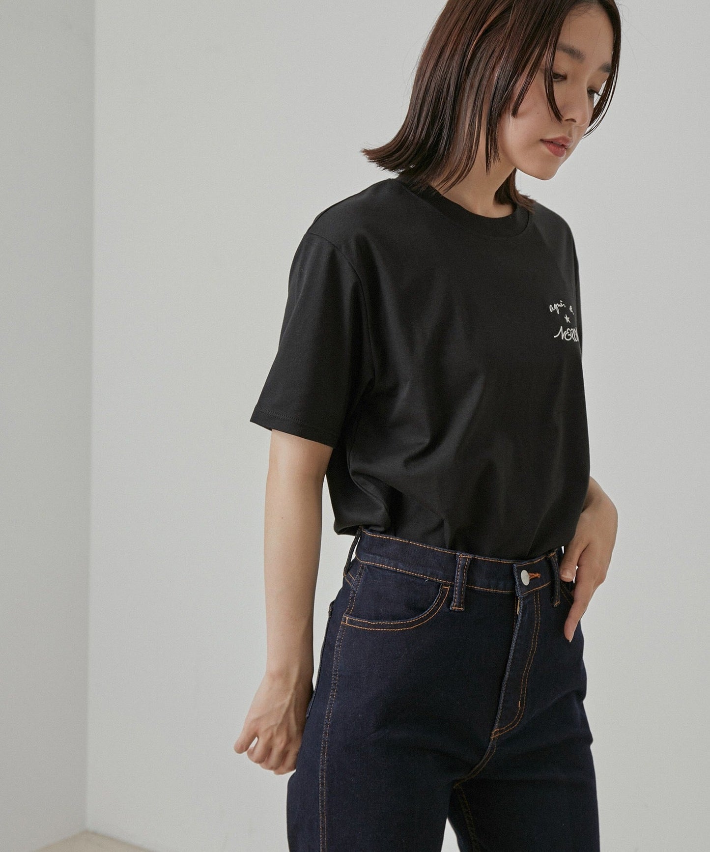 Agnes b x NERGY刺繡logo短袖T-Shirt(團購)(買一送一) - jbh852