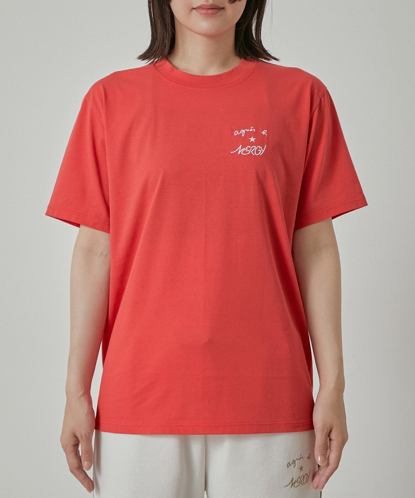 Agnes b x NERGY刺繡logo短袖T-Shirt(團購)(買一送一) - jbh852