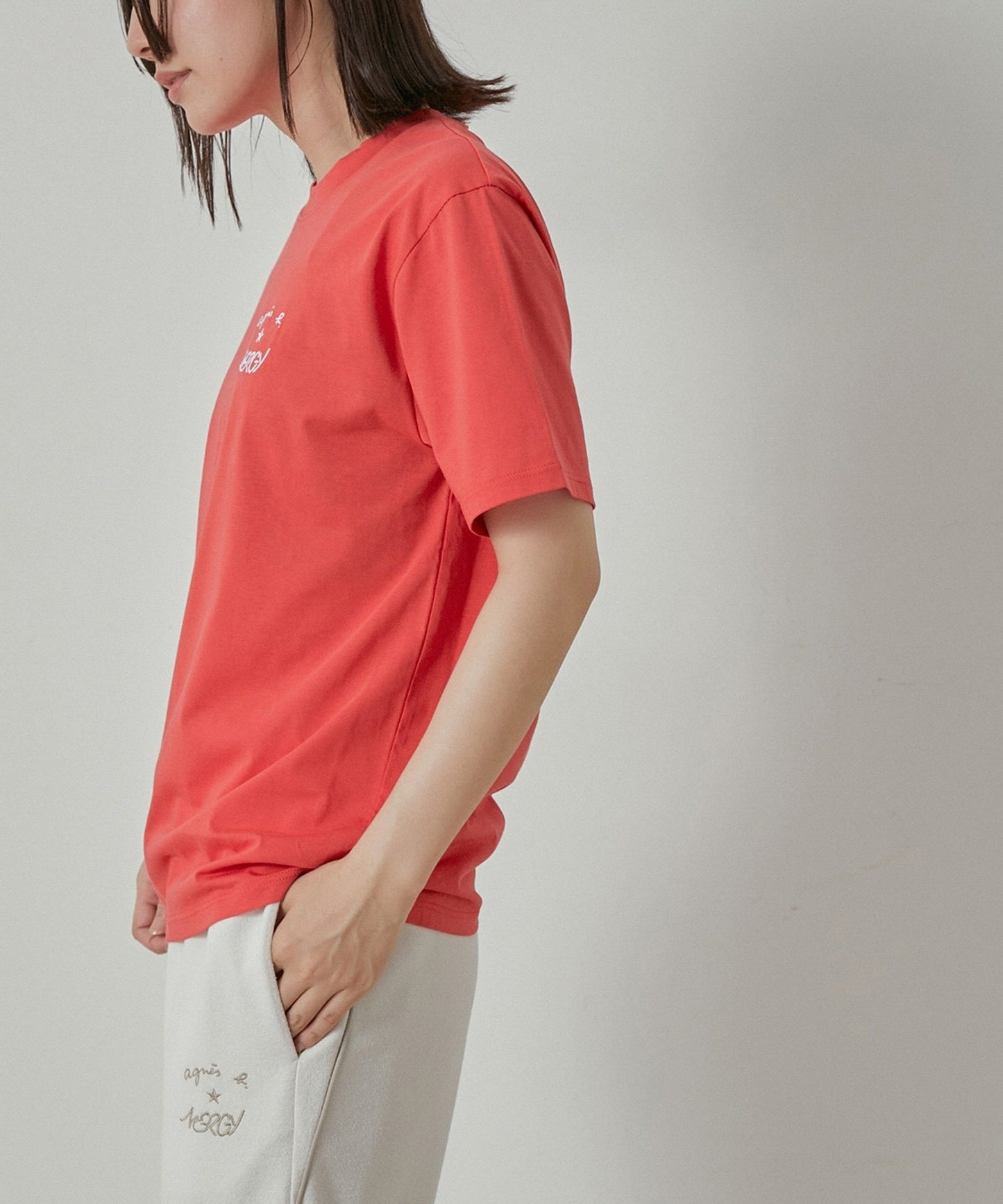 Agnes b x NERGY刺繡logo短袖T-Shirt(團購)(買一送一) - jbh852