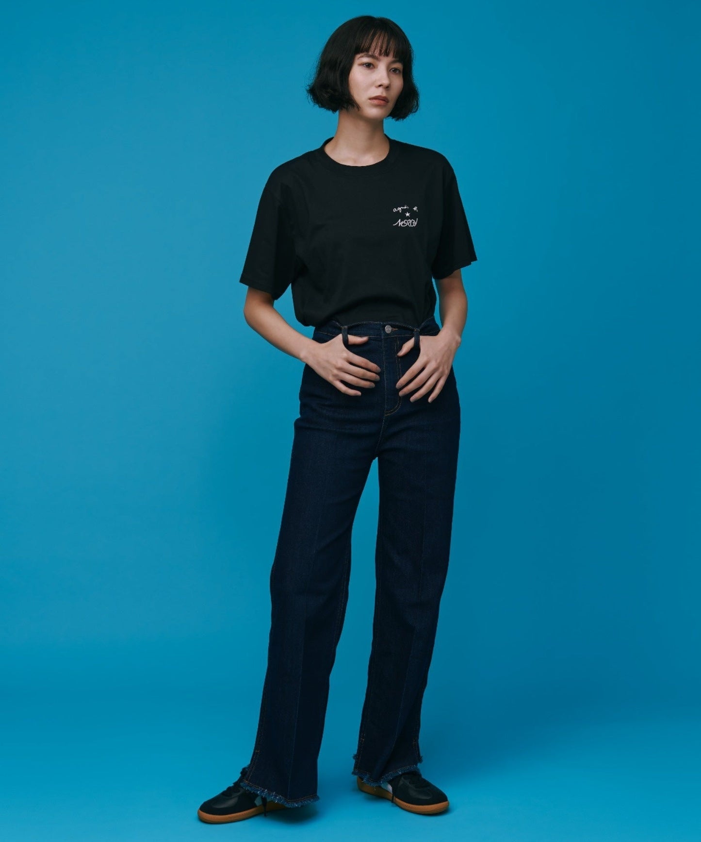 Agnes b x NERGY刺繡logo短袖T-Shirt(團購)(買一送一) - jbh852