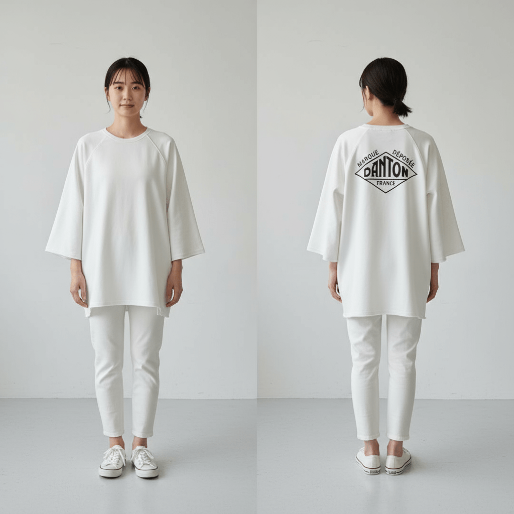 Danton人氣圓領中袖長款Tee(團購) - jbh852