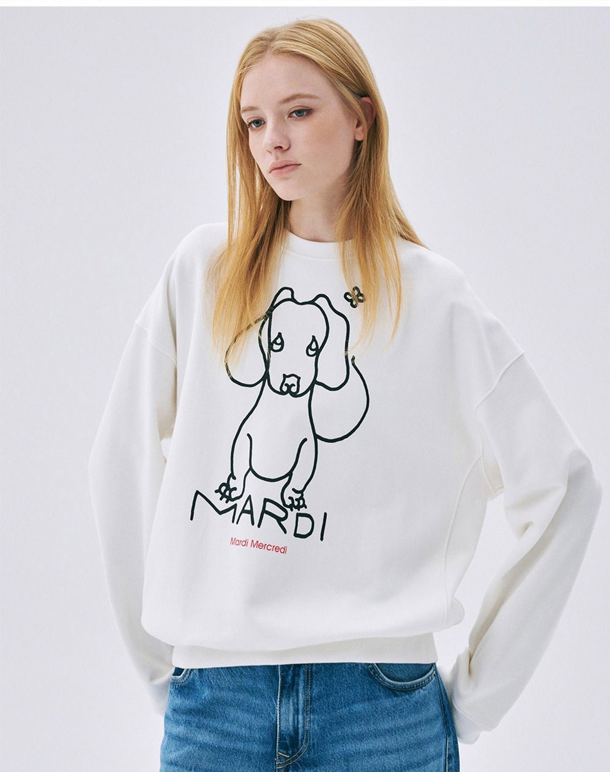 MARDI MERCREDI x DDANJI狗狗圓領衛衣(團購) - jbh852