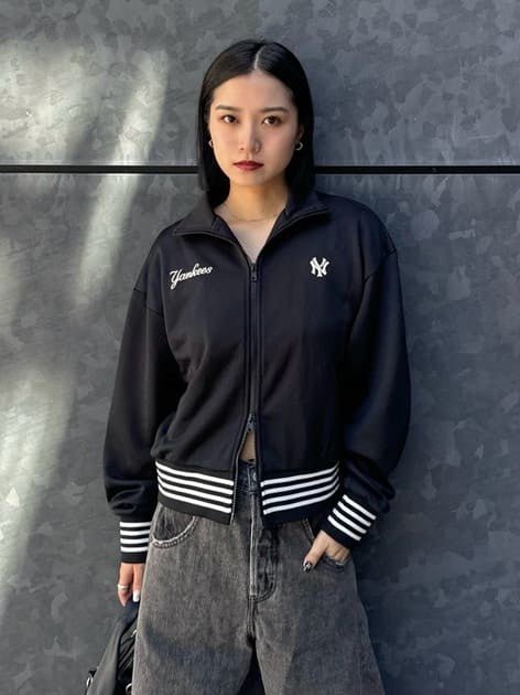 MLB x MOUSSY 刺繡運動雙拉鏈外套(團購) - jbh852