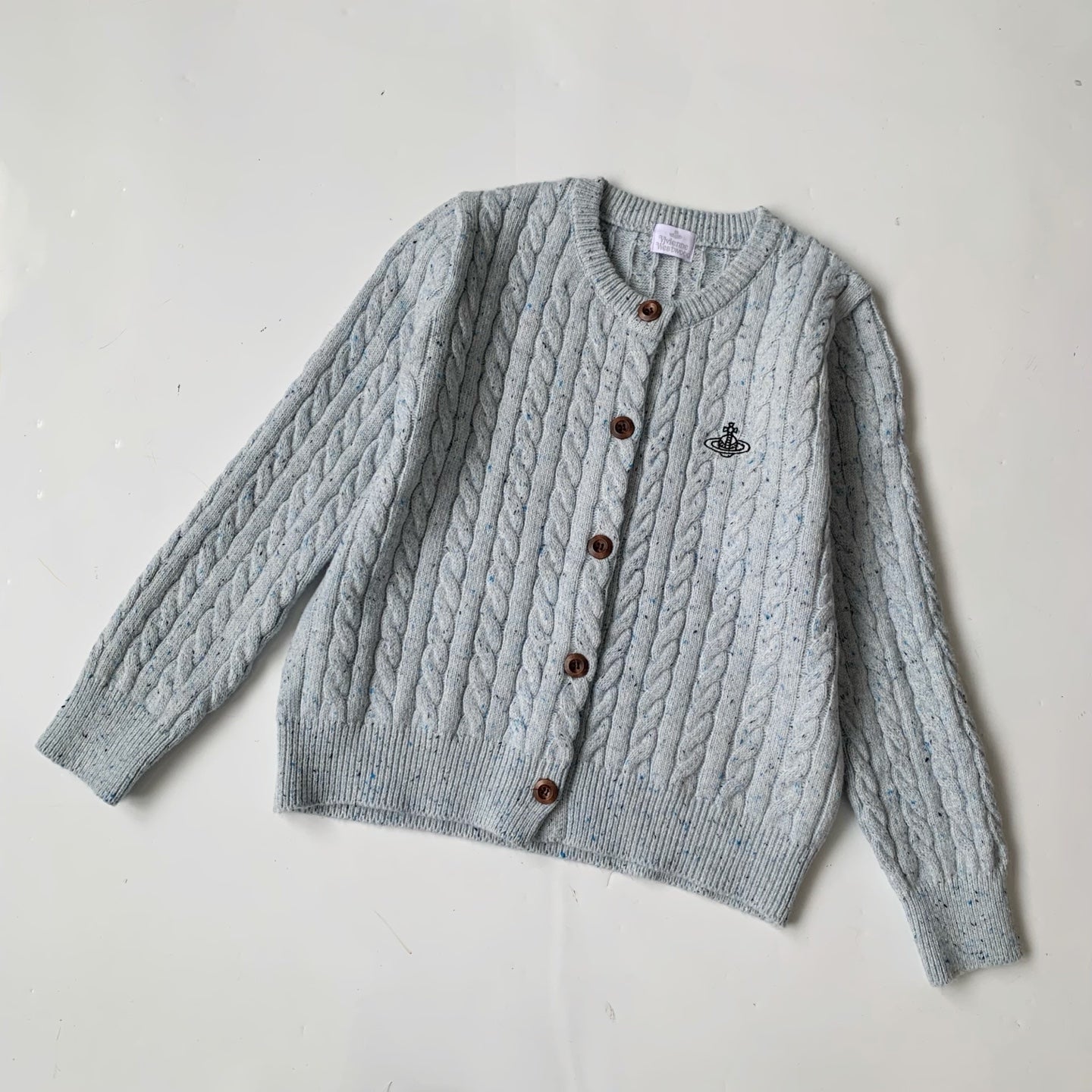 Westwood刺繡雪花點麻花開胸外套(團購) - jbh852