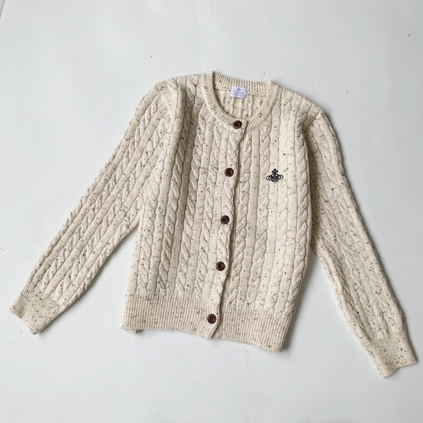 Westwood刺繡雪花點麻花開胸外套(團購) - jbh852