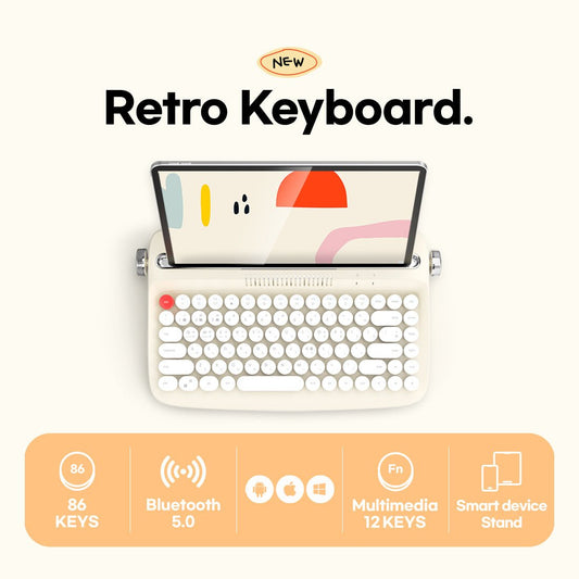 韓國Actto藍牙無線復古打字機款keyboard(團購) - jbh852