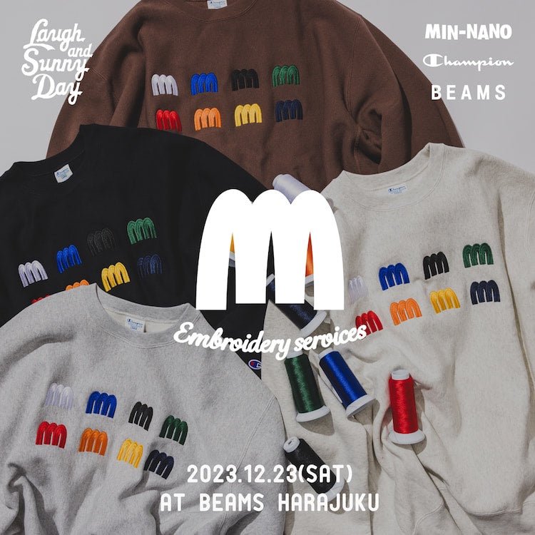 Champion x BEAMS by MIN-NANO カレッジ スウェット｜ファッション
