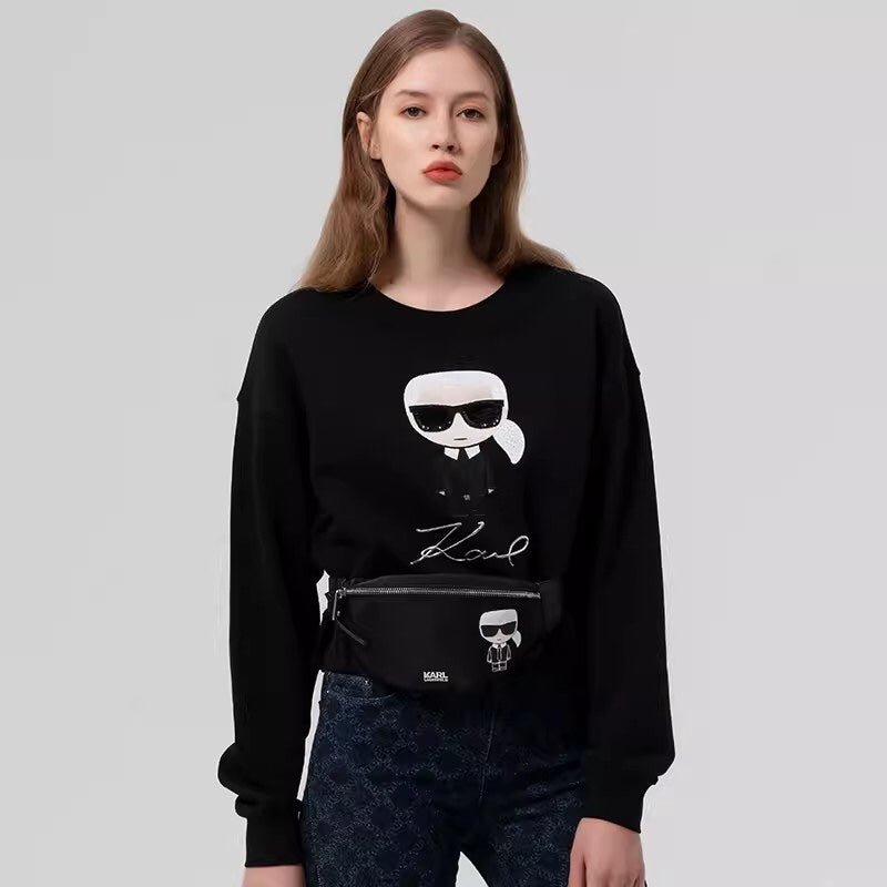 Karl Lagerfeld黑超公仔簽名衛衣(團購) - jbh852