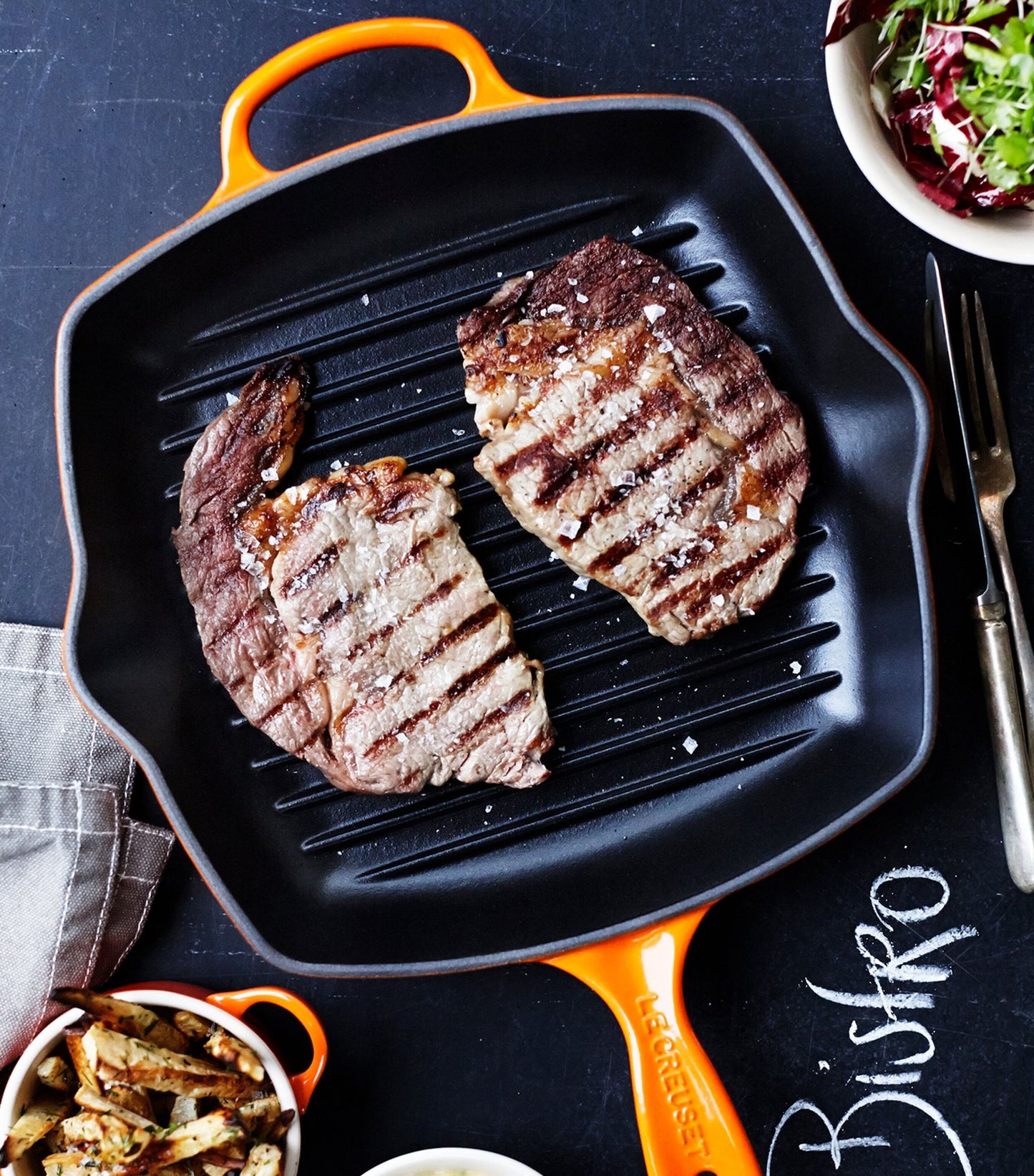 LE CREUSET 正方形連手柄琺瑯鑄鐵平底鑊(團購) - jbh852