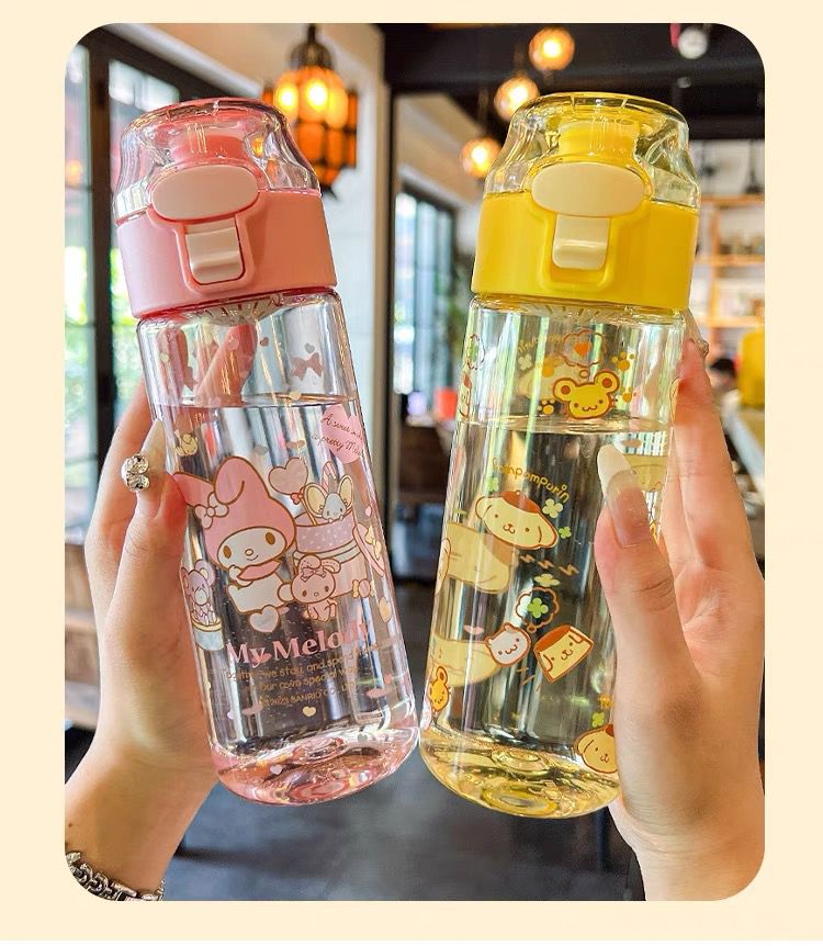 Sanrio 按鍵彈扣直飲水杯550ml(團購) - jbh852