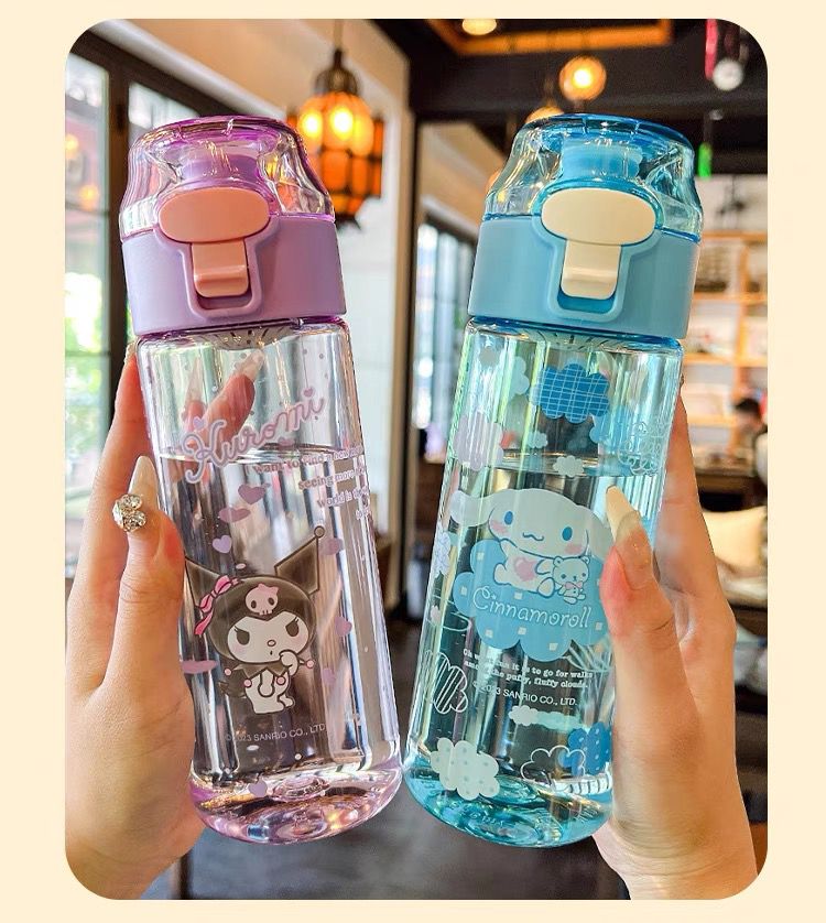 Sanrio 按鍵彈扣直飲水杯550ml(團購) - jbh852