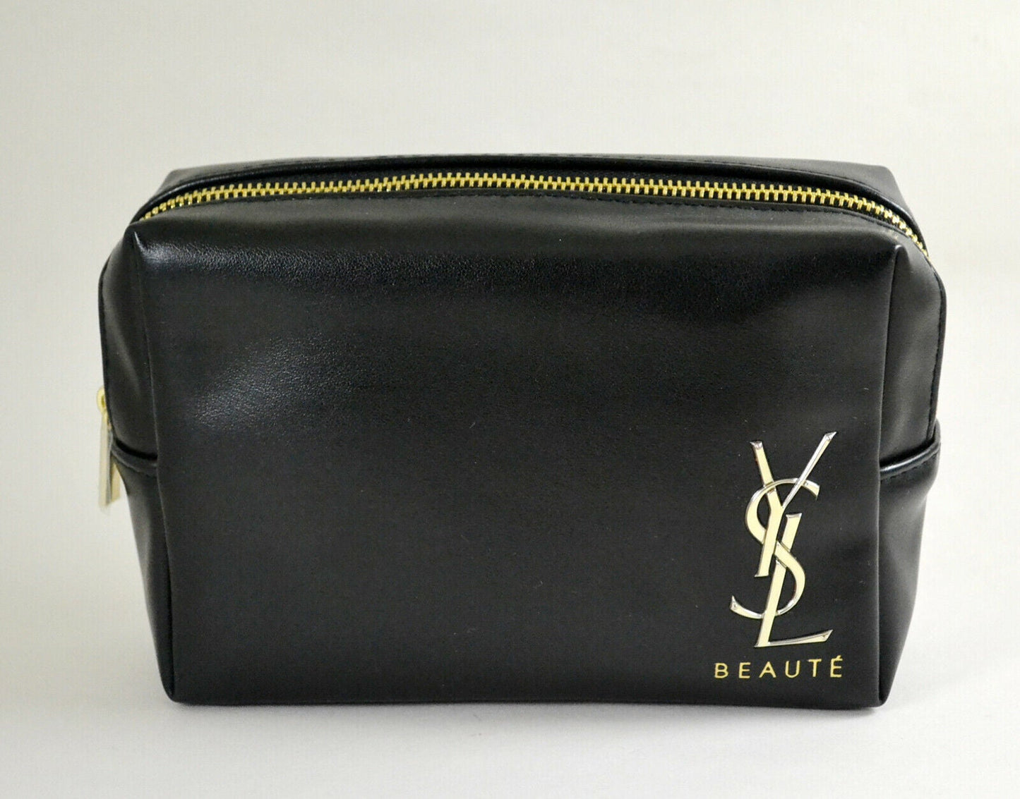 香水專櫃贈品 YSL 手提黑色仿皮化妝袋 - jbh852