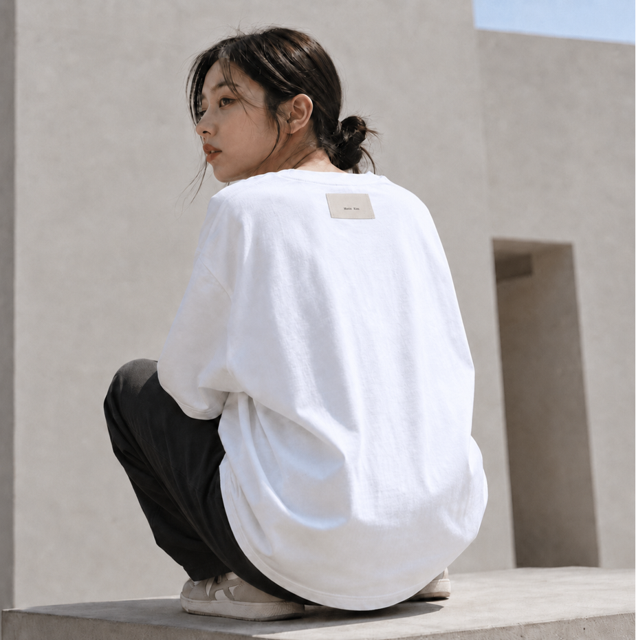 Matin Kim復古圓圈Washing Logo寬鬆Tee(團購)