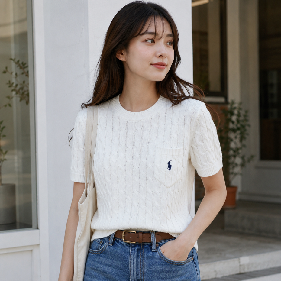 Ralph Lauren小口袋麻花短袖衫(團購)