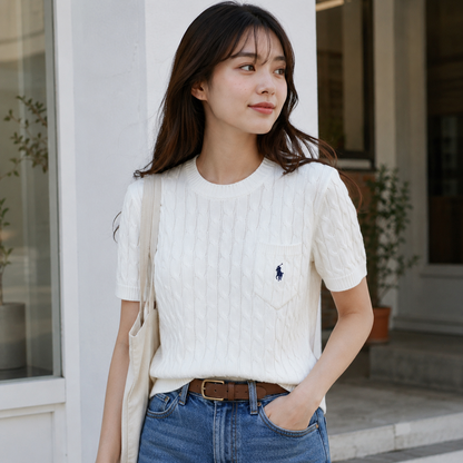 Ralph Lauren小口袋麻花短袖衫(團購)
