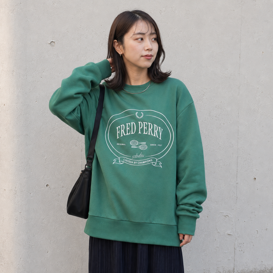 Fred Perry復古橢圓Logo衛衣(團購)
