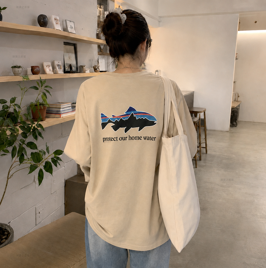 Patagonia魚魚圖案長袖Tee(團購)