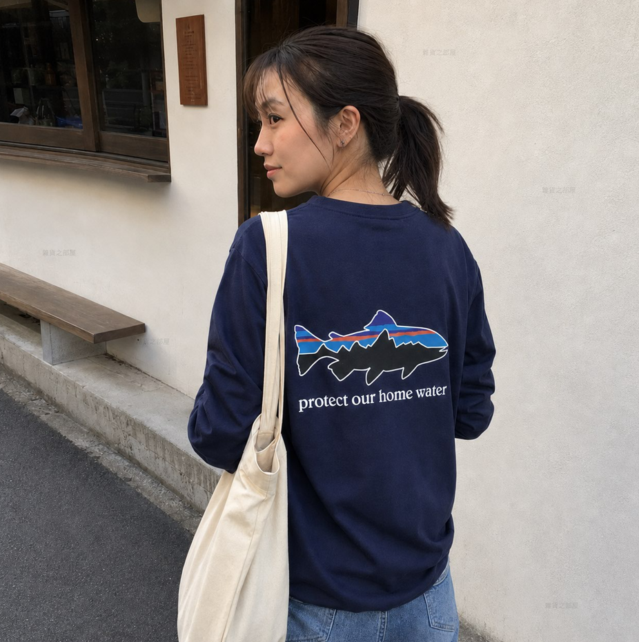 Patagonia魚魚圖案長袖Tee(團購)