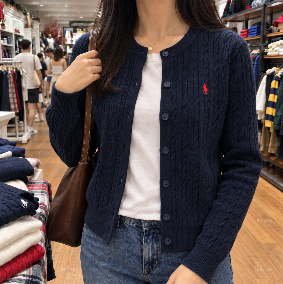 Ralph Lauren 麻花開胸外套(團購)