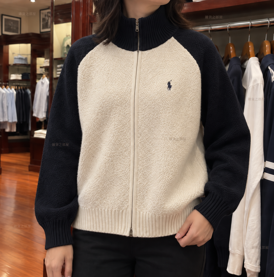 Ralph Lauren拼色粒絨外套(團購)