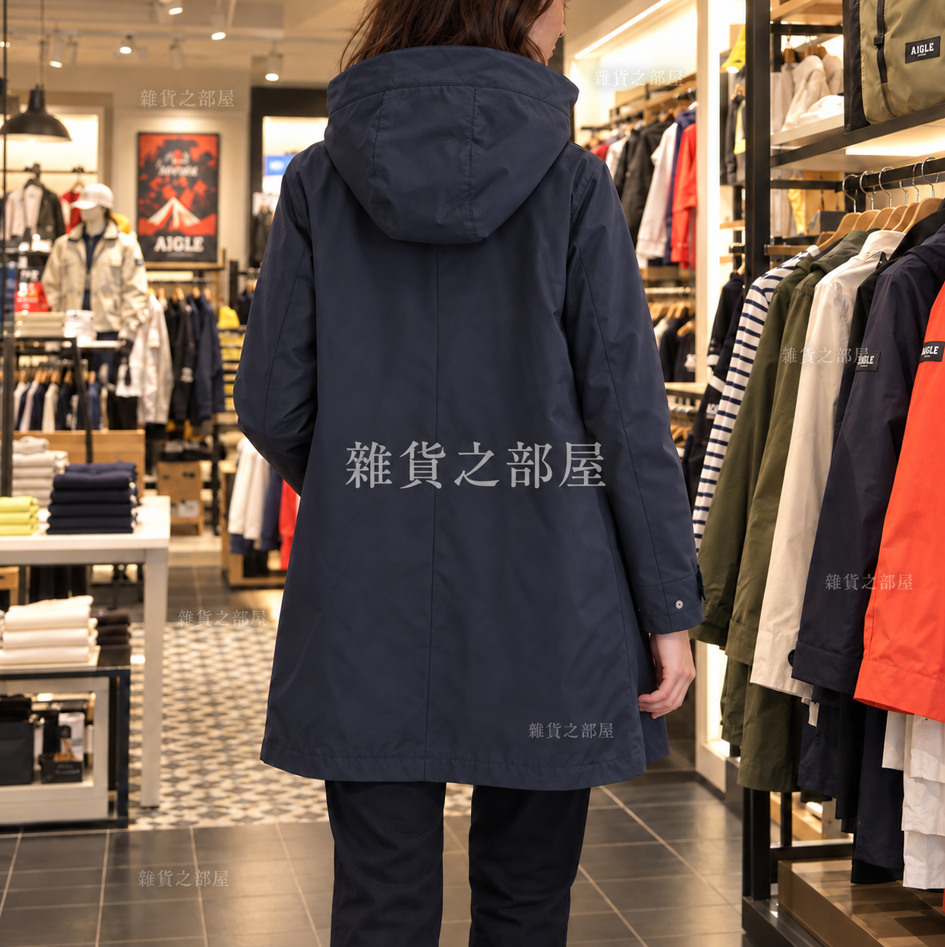 AIGLE中長款連帽防水外套(團購)