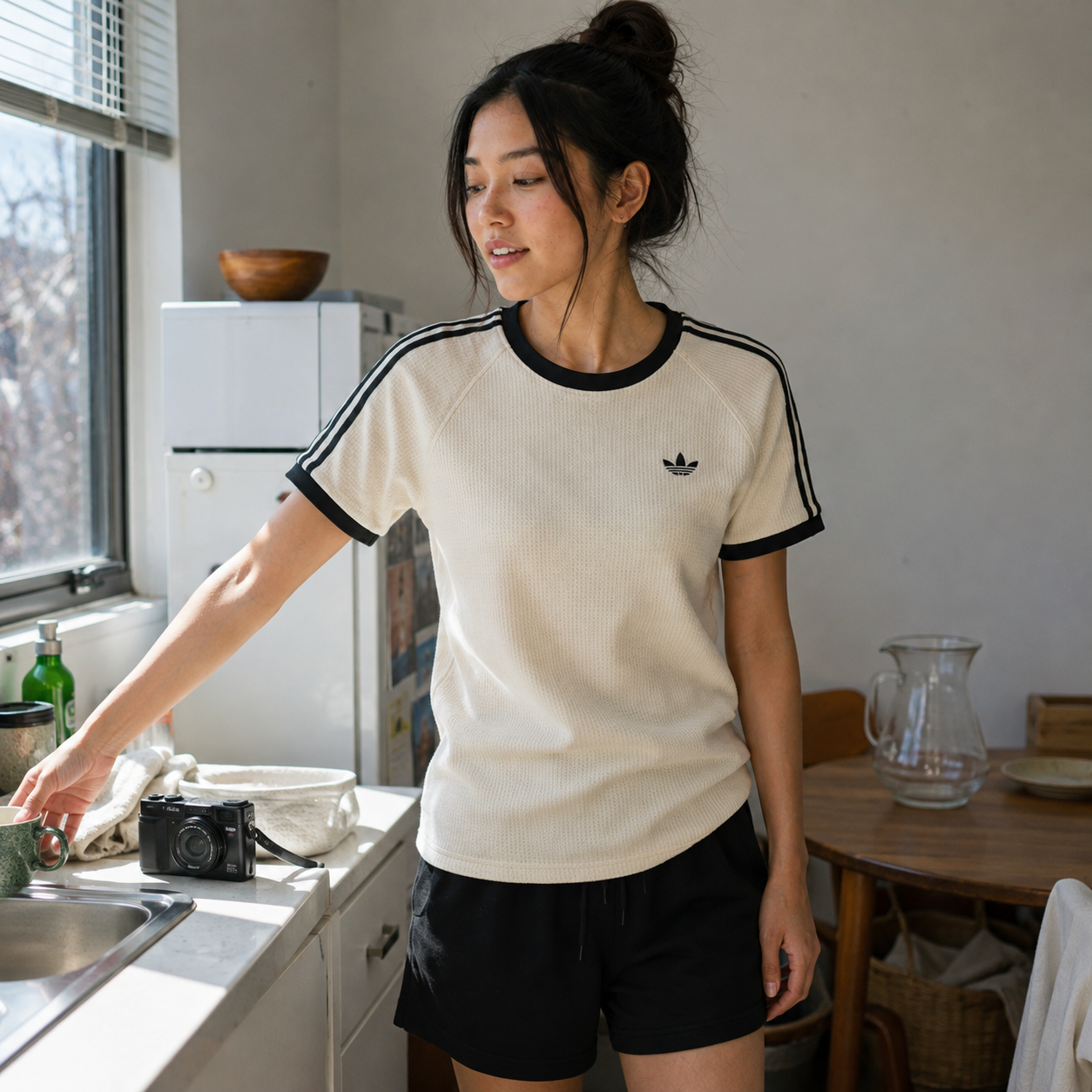 Adidas Originals凹凸華夫格撞色Tee(團購)