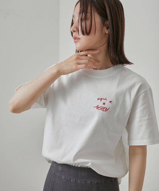 Agnes b x NERGY刺繡logo短袖T-Shirt(團購)(買一送一) - jbh852