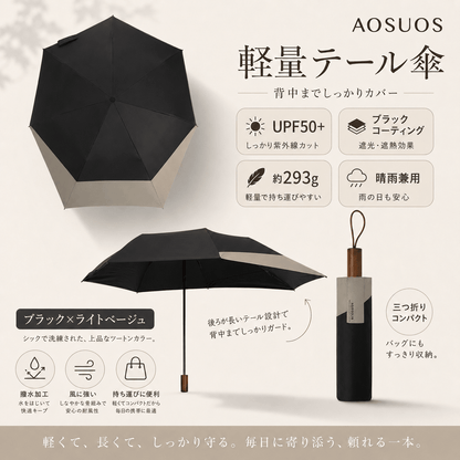 AOSUOS燕尾設計輕量三摺晴雨傘(團購) - jbh852