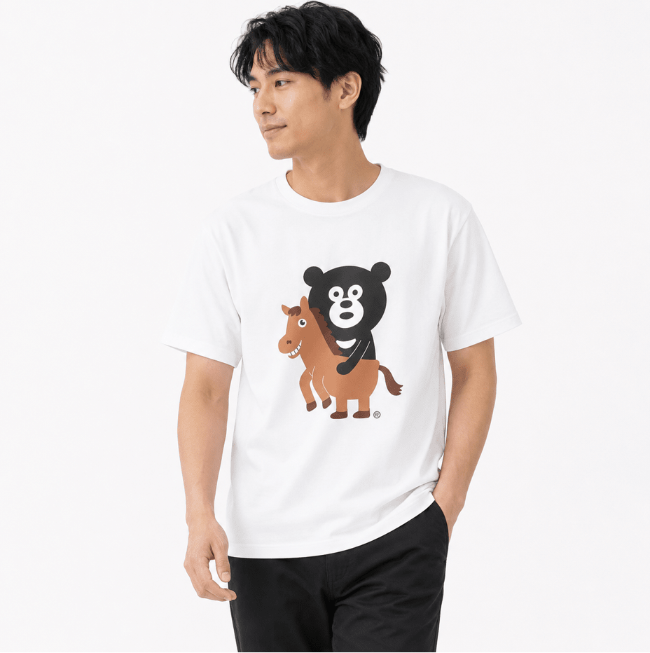 BEAMS x The Wonderful design黑熊騎馬Tee(團購) - jbh852
