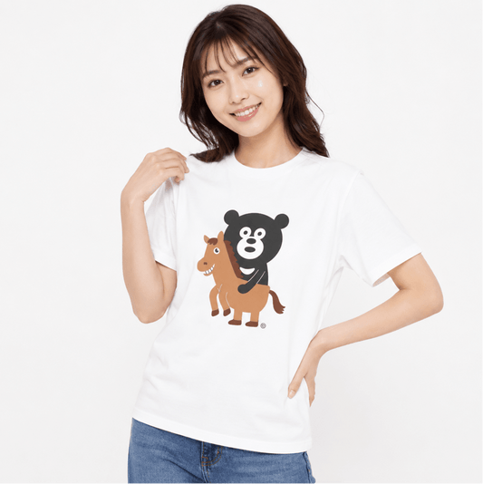 BEAMS x The Wonderful design黑熊騎馬Tee(團購) - jbh852