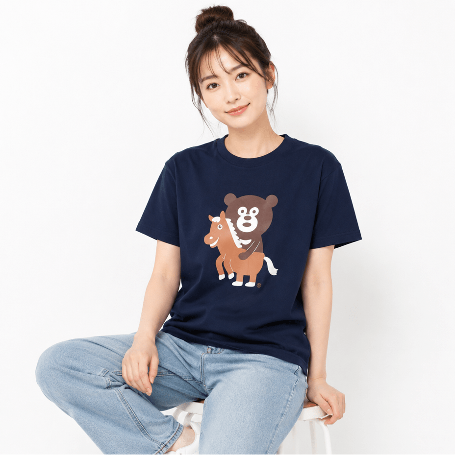 BEAMS x The Wonderful design黑熊騎馬Tee(團購) - jbh852
