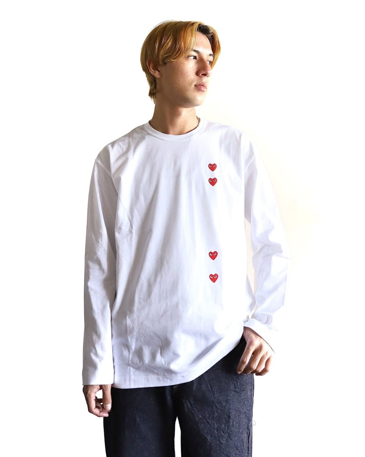 Comme des Garçons CDG 川久保玲4心心長袖衫(團購) - jbh852