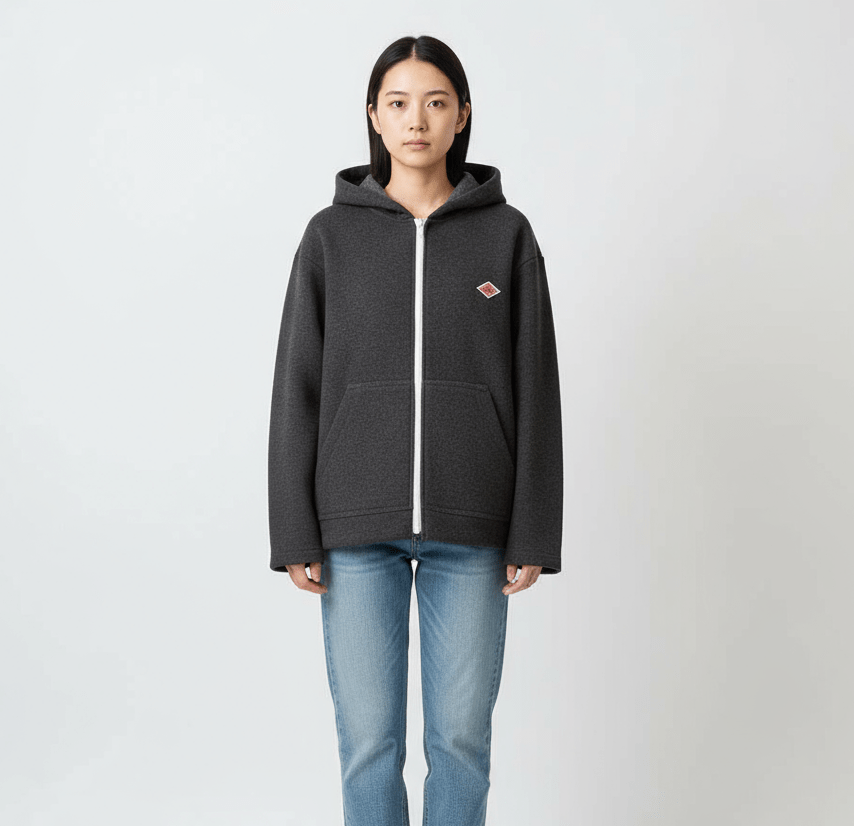 Danton拉鍊連帽毛呢外套(團購) - jbh852