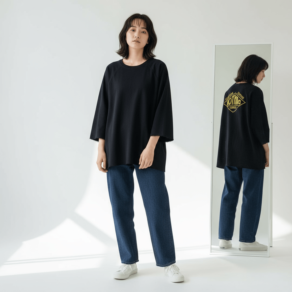 Danton人氣圓領中袖長款Tee(團購) - jbh852