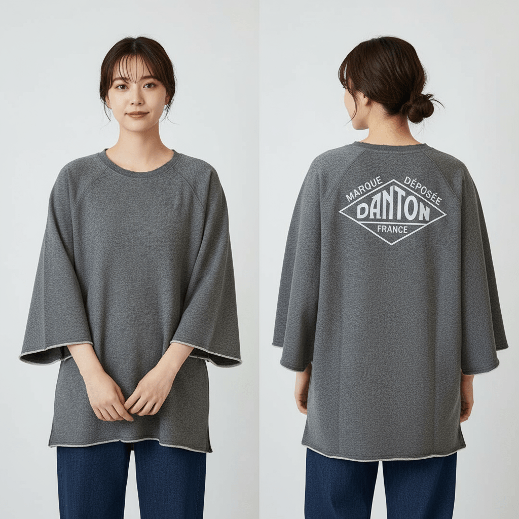 Danton人氣圓領中袖長款Tee(團購) - jbh852