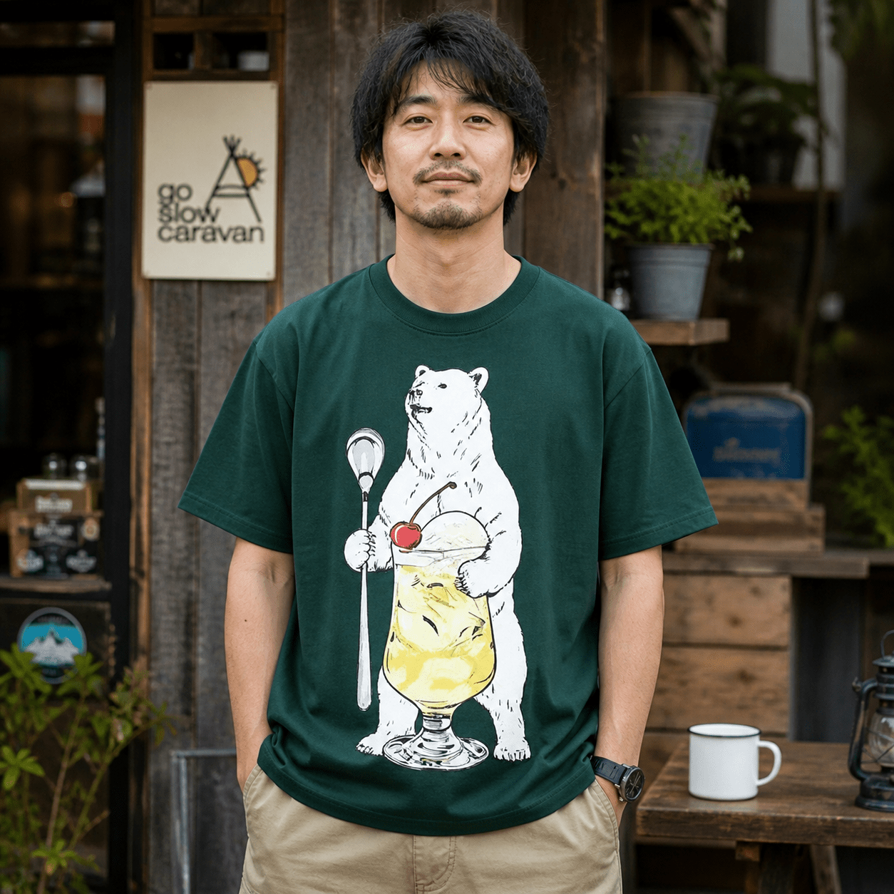 Go Slow Caravan 日系北極熊蘇打短袖 Tee(團購) - jbh852
