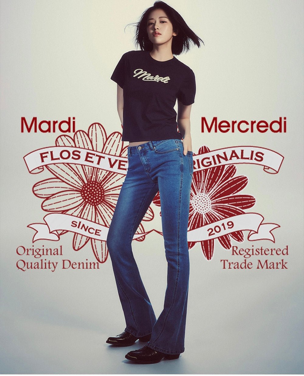 MARDI MERCRED Slim Vintage T - shirt(團購) - jbh852