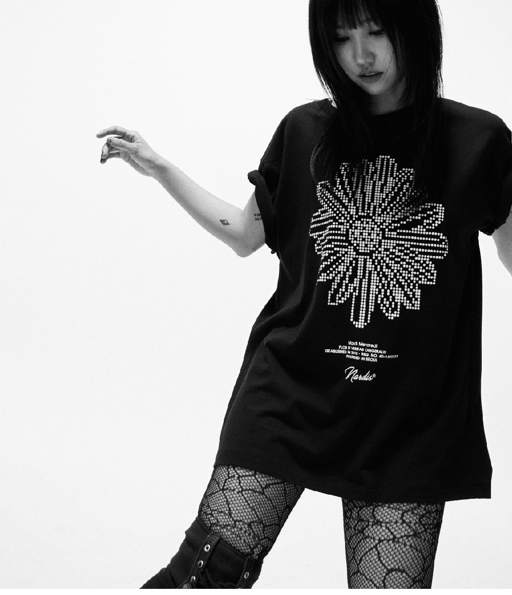 MARDI oversize 像數花長款T - shirt(團購) - jbh852