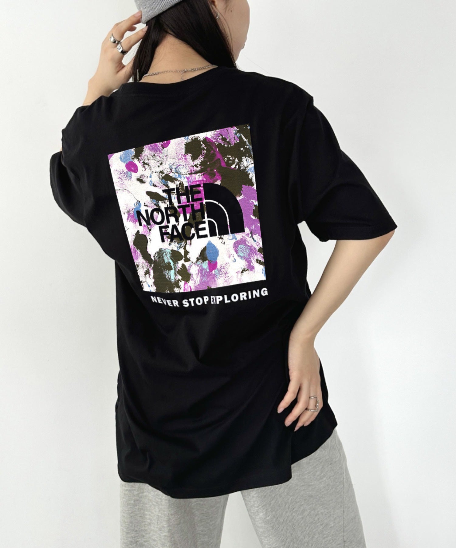 North Face塗鴉方格印花 T - Shirt(團購) - jbh852