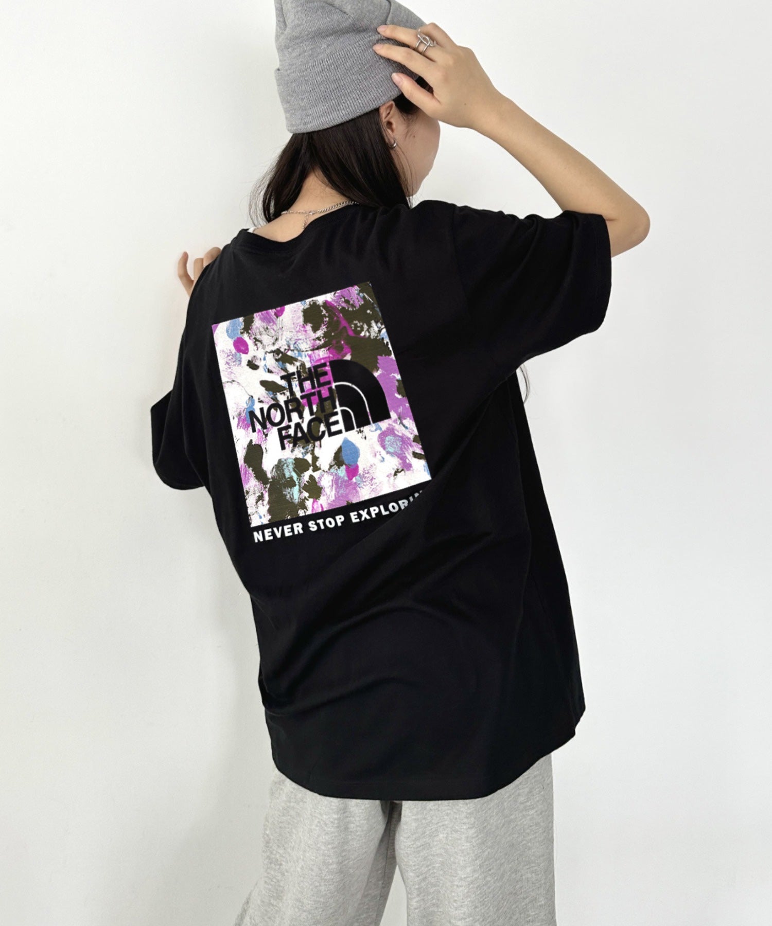 North Face塗鴉方格印花 T - Shirt(團購) - jbh852