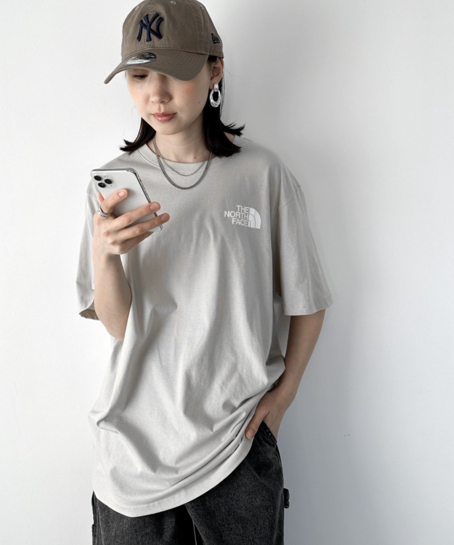 North Face塗鴉方格印花 T - Shirt(團購) - jbh852